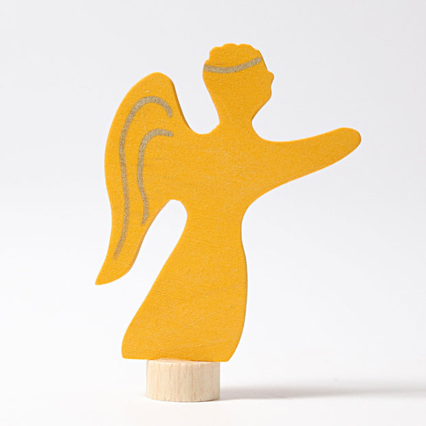 FIGURITA DE MADERA ÁNGEL AMARILLO