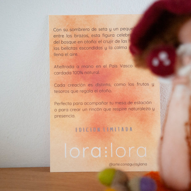 FIGURA DE LANA CARDADA OTOÑO 🍂